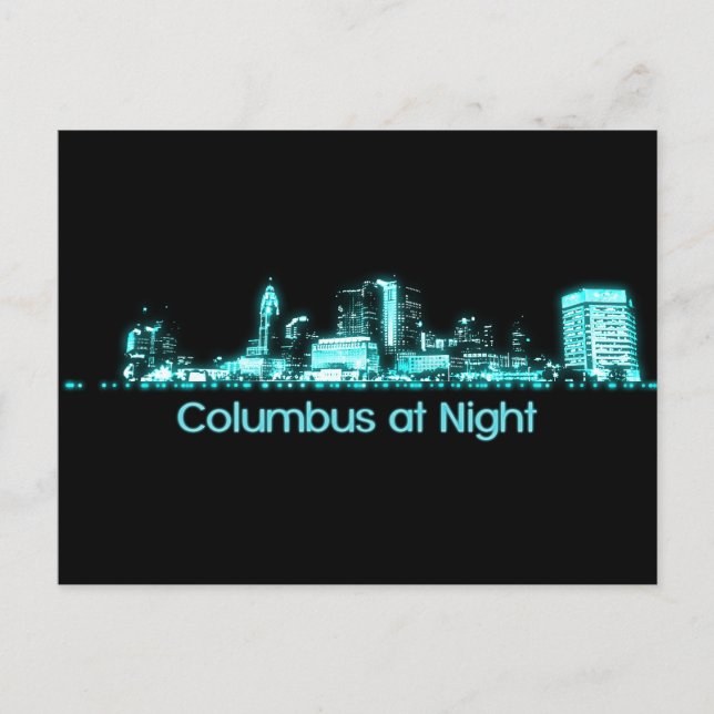 Columbus Skyline Postkarte (Vorderseite)