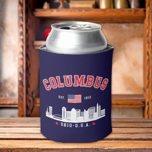 Columbus Skyline Vintage City Art Dosenkühler (Von Creator hochgeladen)
