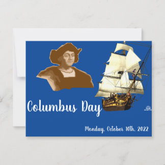Columbus-Tag Postkarte