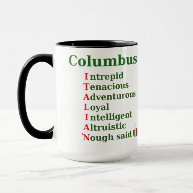 Columbus war ITALIAN Tasse (Links)