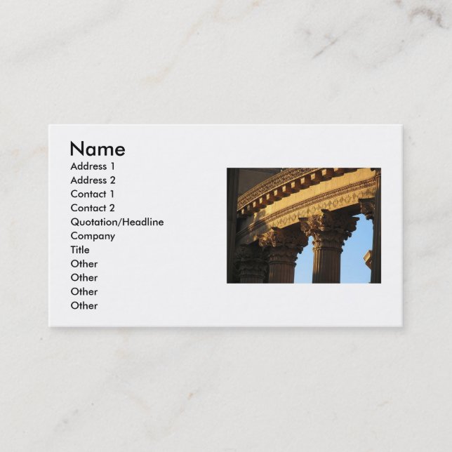 Columns Business Card Visitenkarte (Vorderseite)