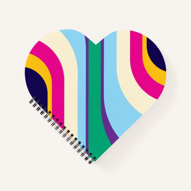 Colurful Heart Spiral Notebook  Notizbuch (Vorderseite)