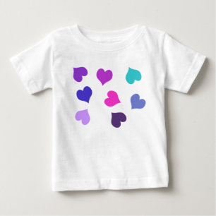 Colurful hearts baby t-shirt