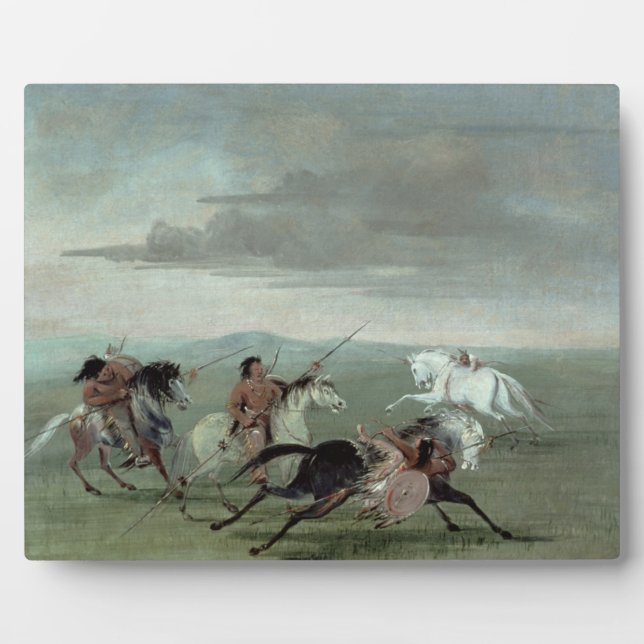 Comanche Feats of Martial Horsemanship, 1834 (Öl Fotoplatte (Vorderseite)