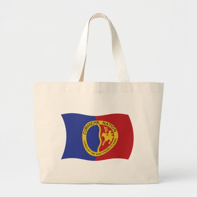 Comanche Nation Flag Tote Bag Jumbo Stoffbeutel (Vorne)