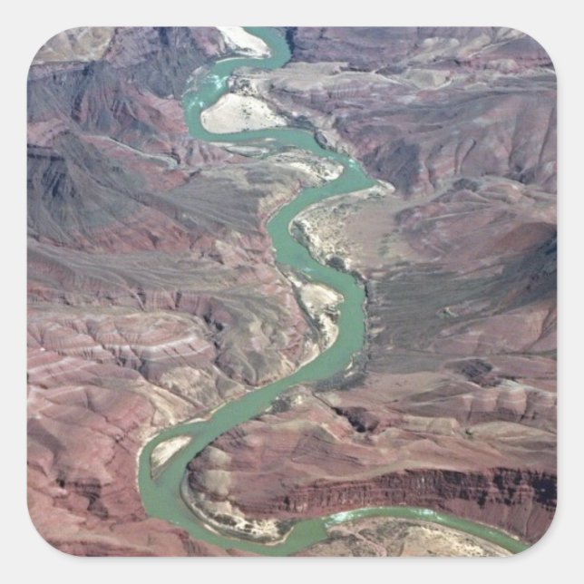 Comanche Point, Grand Canyon Quadratischer Aufkleber (Vorderseite)