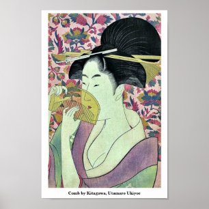 Comb by Kitagawa, Utamaro Ukiyoe Poster