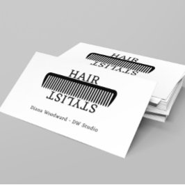 Comb Hair Stylist Friseur Flat Visitenkarte