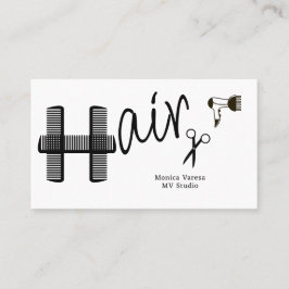 Comb Hair Stylist Hairdresser Flat Loyalty Card Treuekarte