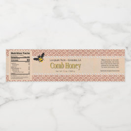 Comb Honey Box Wrap um Label