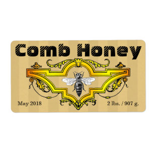 Comb Honey Stpes Label