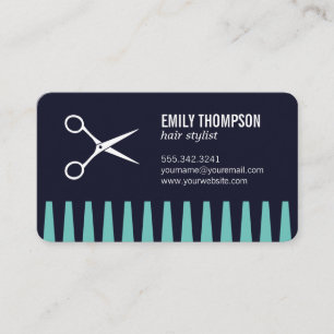 Comb Scissors Hair Stylist Business Card Visitenkarte