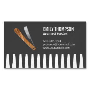 Comb und Razor Magnetische Visitenkarte