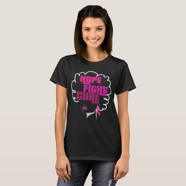 Combat d'espoir de T-shirt de cancer du sein (Devant entier)