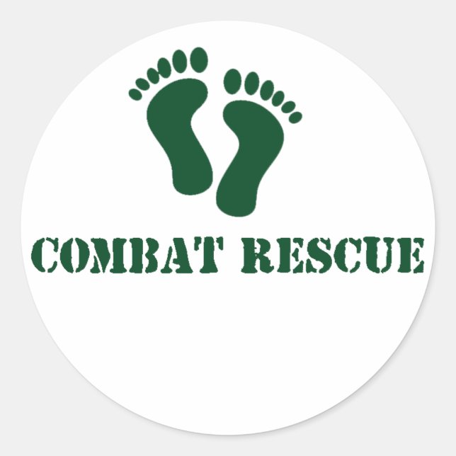 Combat Rescue-Aufkleber Runder Aufkleber (Vorderseite)