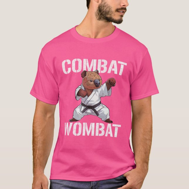 Combat Wombat Aussie Australian Wombat T-Shirt (Vorderseite)