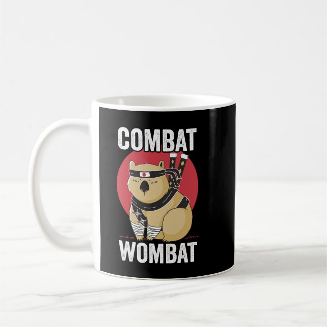 Combat Wombat Funny Kaffeetasse (Links)