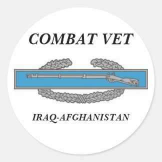 CombatInfBadge1Awd, KAMPF-TIERARZT, Runder Aufkleber