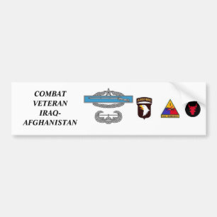 CombatInfBadge2Awd, aab, 1ad, 1mkl, 34ID, COMBA… Autoaufkleber