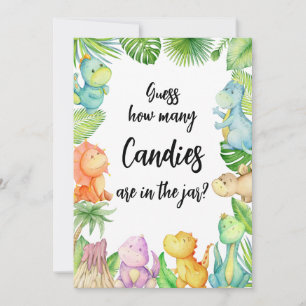 Combien de bonbons sur la carte Baby shower Jar Di