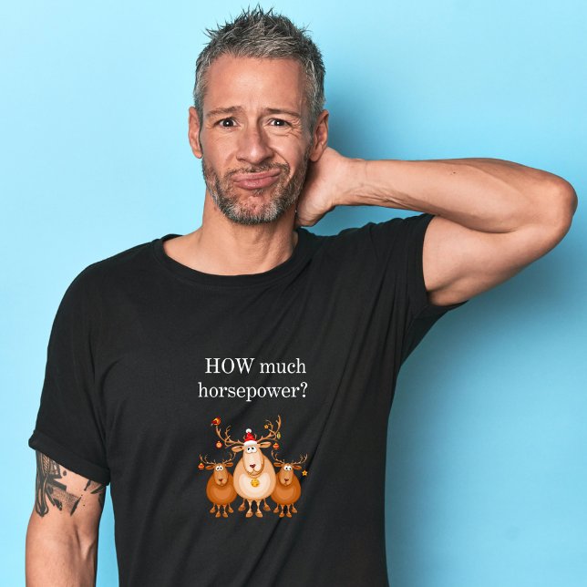 Combien de chevaux moto tshirt de Noël (Créateur téléchargé)