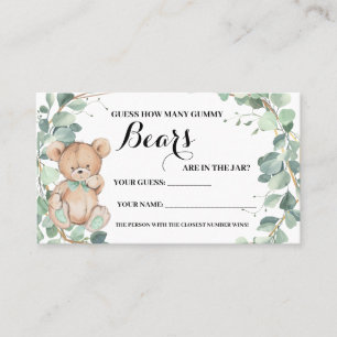 Combien de Gummy Bear Greenery Baby shower Carte d