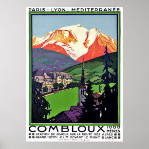 Combloux im Sommer, Frankreich, Vintage-Reise Poster