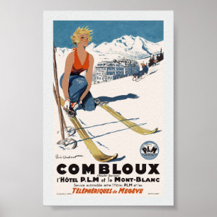 Combloux Vintage-Reiseplakat restauriert Poster