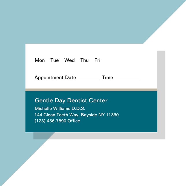 Combo Cartes de visite de rendez-vous pour dentist (Créateur téléchargé)