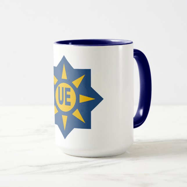 Combo mug  444 g blanc/ bleu marine  UE (Devant droit)