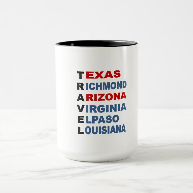Combo Mug Noir TRAVEL USA Tasse (Zentrum)