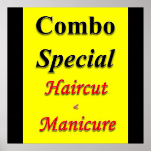 Combo Poster spécial manucure et coupe-cheveux