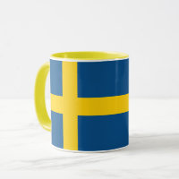 Combo-Tasse der schwedischen Flagge