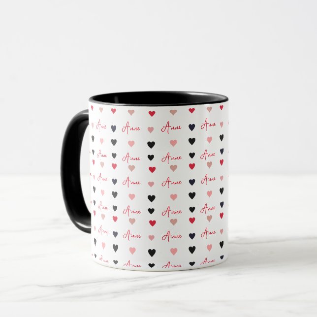 Combo-Tasse, die Herzensrichtung und individuelle  Tasse (Vorderseite Links)