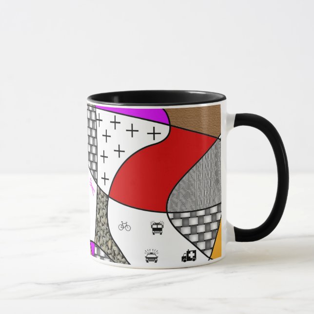 Combo-Tasse für abstraktes Kunstdesign Tasse (Rechts)