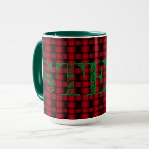 Combo-Tasse für personalisierte, rote und schwarze Tasse