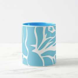 Combo-Tasse mit blauer Blume Tasse