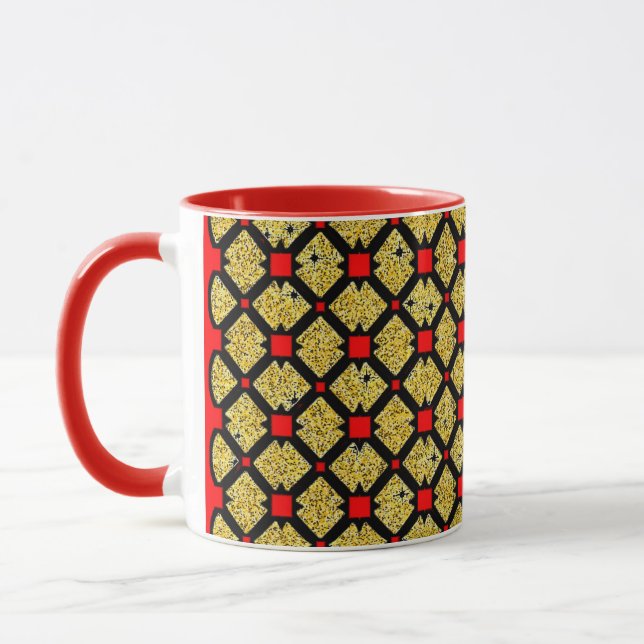 Combo-Tasse mit lebhaftem farbenfrohen Design" Tasse (Links)