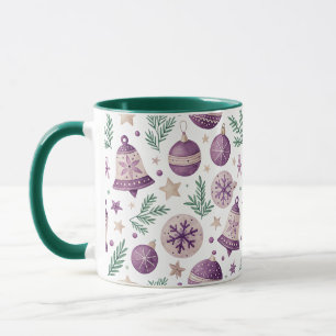 Combo-Tasse – Whimsical Purple Holiday Design Tasse