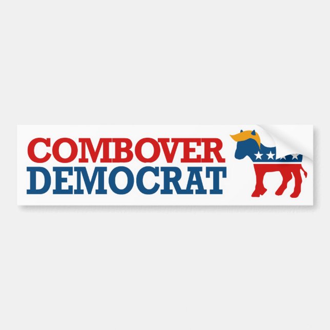 Combover Demokrat --.png Autoaufkleber (Vorne)