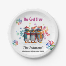 Come Chill mit der Coolsten Crew Around Christmas Pappteller