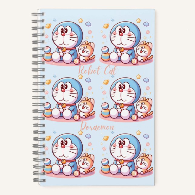 Come Come Cat And Doraemon Notizbuch (Vorderseite)