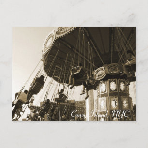 "Come Fly with Me" Coney Island Postcard Postkarte