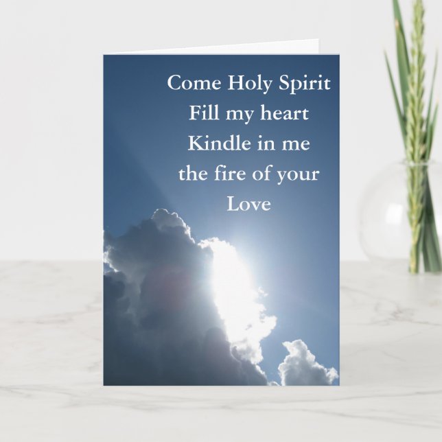 Come Holy Spirit Gebet Name Karte hinzufügen (Vorderseite)