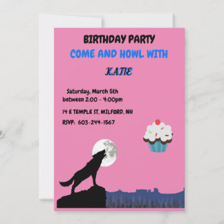 Come & "HOWL" Wolf Einladung zum Geburtstag