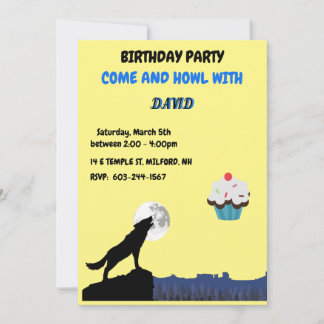 Come & "HOWL" Wolf Einladung zum Geburtstag