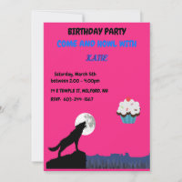 Come & "HOWL" Wolf Einladung zum Geburtstag