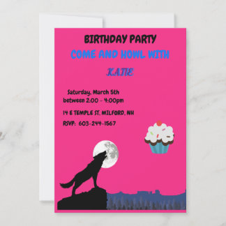 Come & "HOWL" Wolf Einladung zum Geburtstag