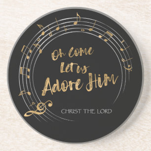 COME LIESS US ADORE IHM Weihnachtsmann Elegant Sto Getränkeuntersetzer