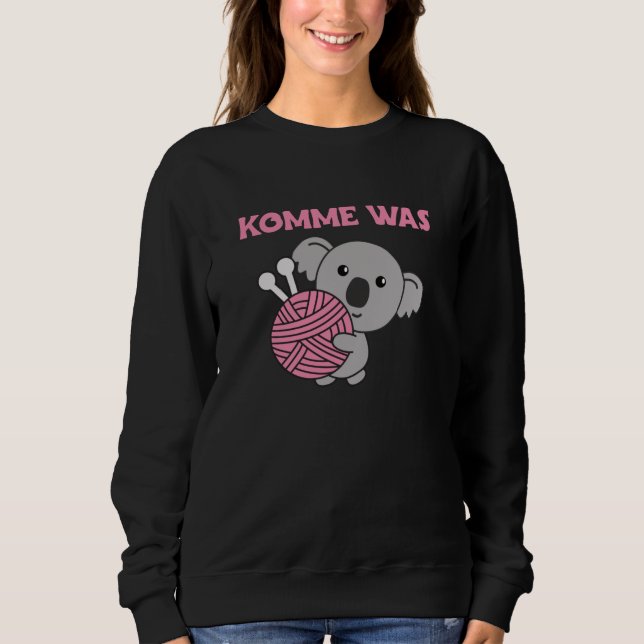 Come On What Wool Knit Cute Koala With Wool Sweatshirt (Vorderseite)